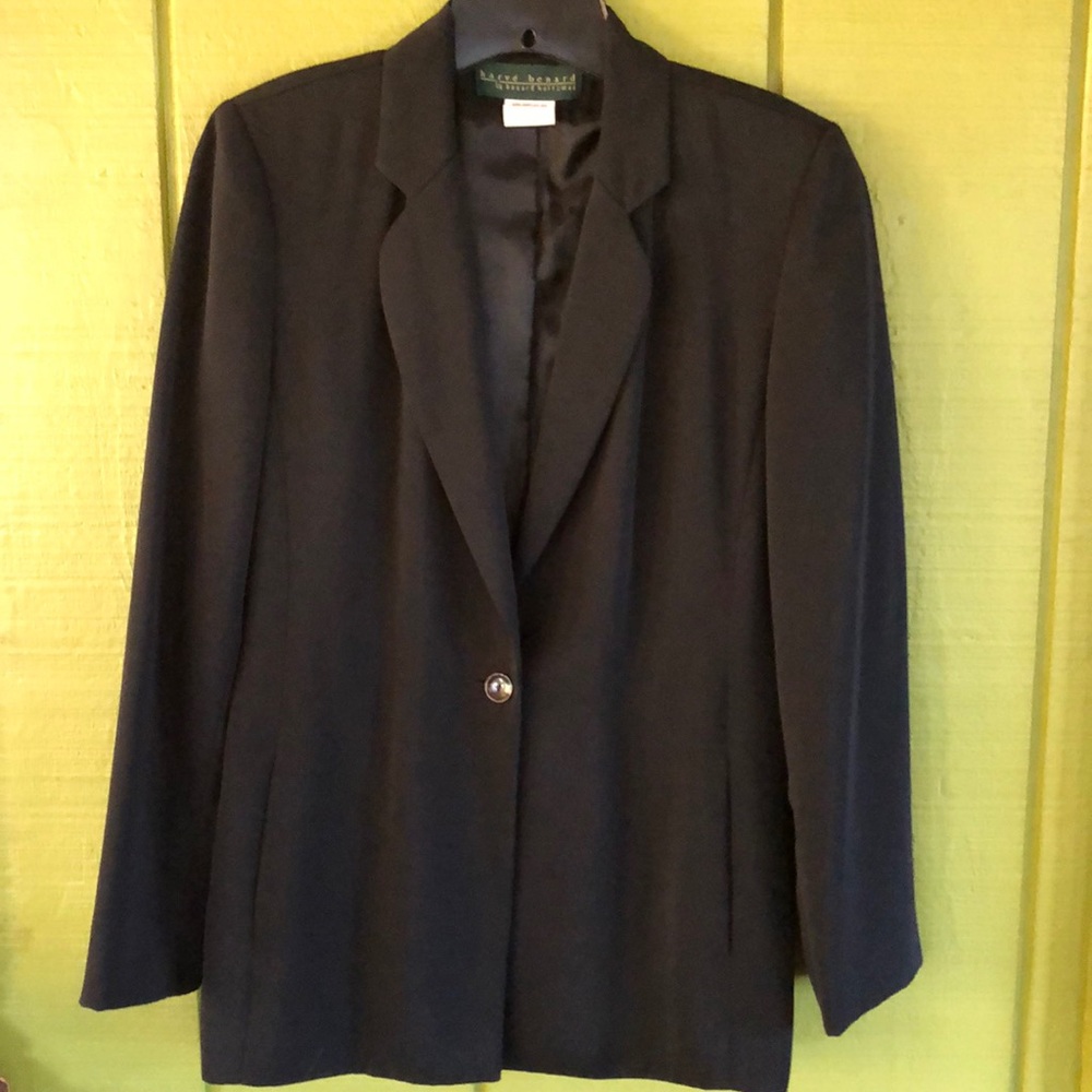 Harve Benard Ladies Black Suit Jacket Size 6 Tall